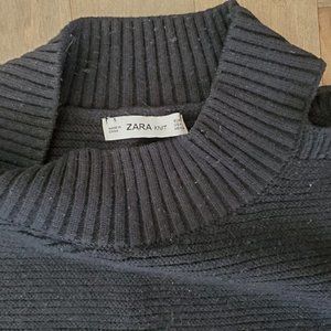 Zara Cold Shoulder Knit Sweater Size L